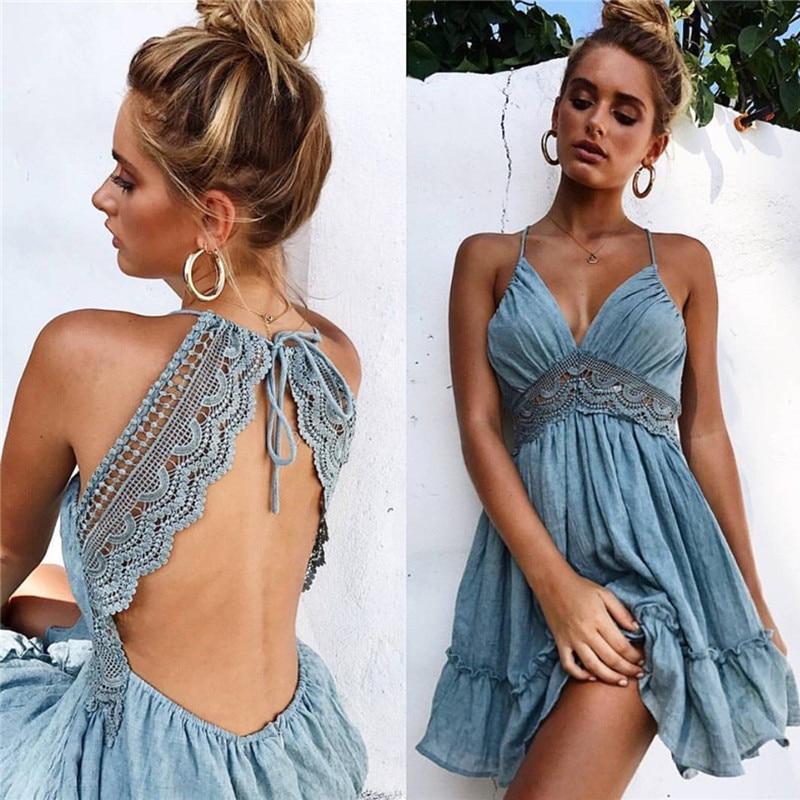 Lace Bohemian Beach Sundress