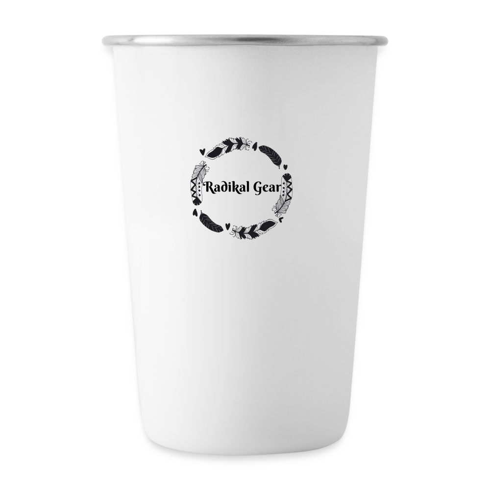 Stainless Steel Pint Cup - white